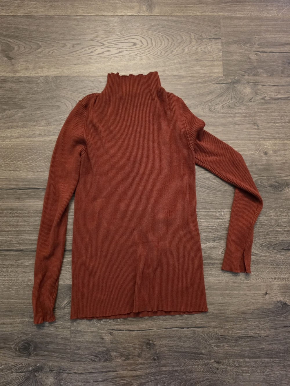 Nine West Rust Ribbed Turtleneck Sweater